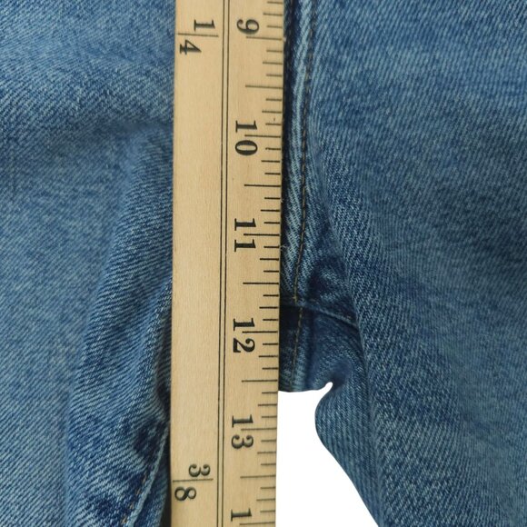 Banana Republic Crop Denim Womens Size 30 Mid Rise Wide Leg Raw Hem Jeans - Picture 14 of 15